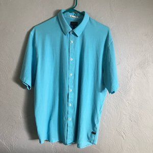 Good Man Brand Men’s short sleeve shirt - Size Men’s L - Light Blue - Stretchy